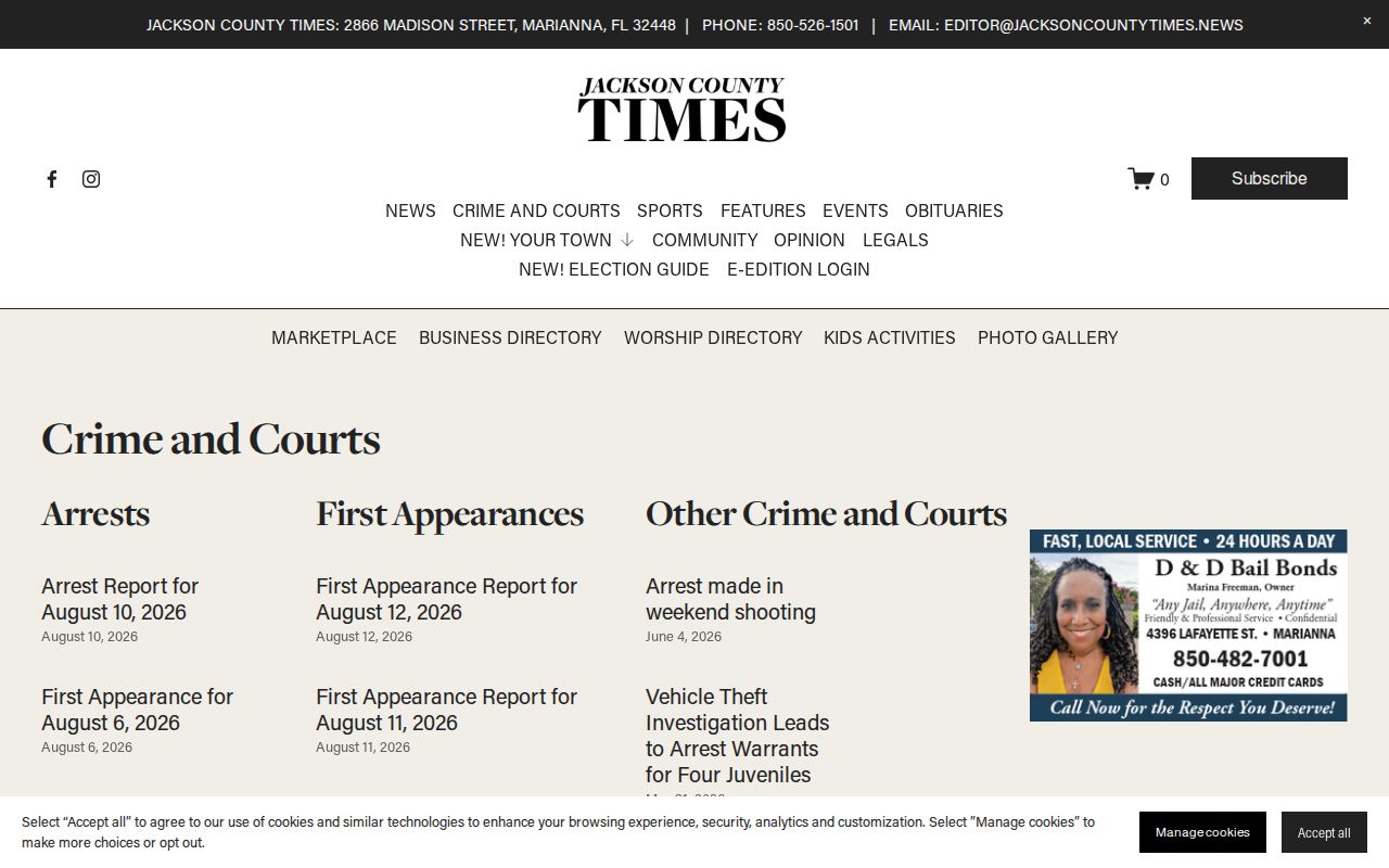 Jackson County arrest report news record stream
